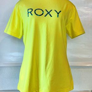 ROXY Rash Guard Short Sleeve - L- Yellow